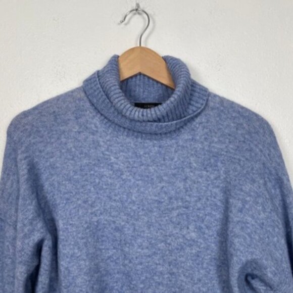 J.CREW Light Blue Wool Blend Turtleneck Knit Sweater in Supersoft Yarn Sz: S - Picture 3 of 10